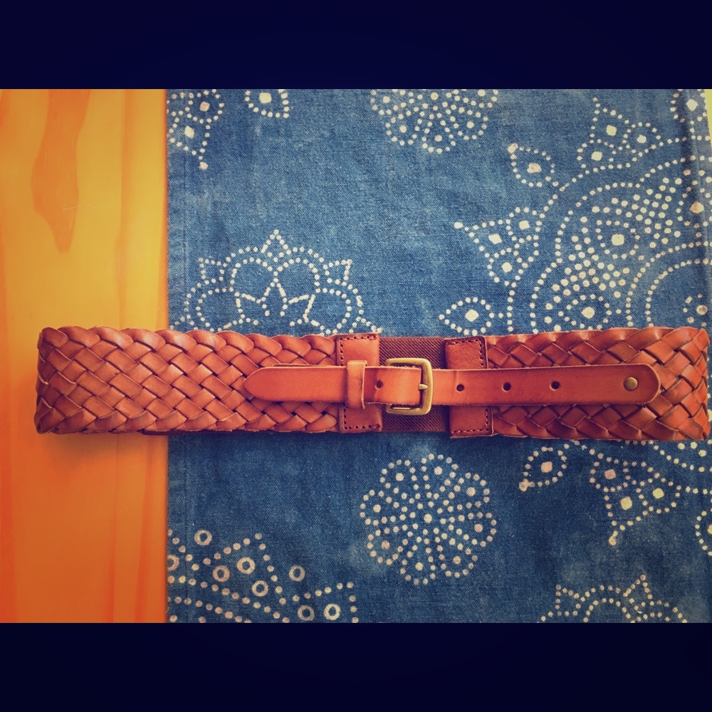 Braided leather belt from Anthropologie